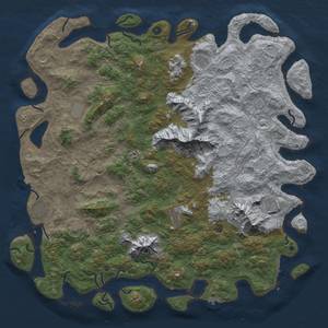 Thumbnail Rust Map: Procedural Map, Size: 6000, Seed: 13444, 19 Monuments