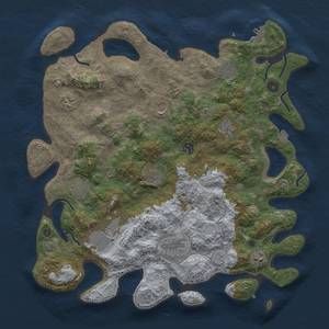 Thumbnail Rust Map: Procedural Map, Size: 4200, Seed: 87200723, 19 Monuments