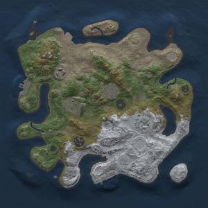 Thumbnail Rust Map: Procedural Map, Size: 3000, Seed: 1805440884, 14 Monuments