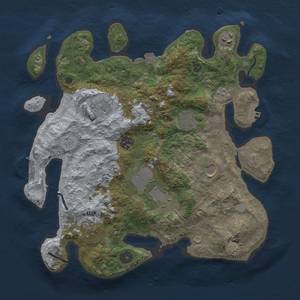 Thumbnail Rust Map: Procedural Map, Size: 3500, Seed: 1138047364, 16 Monuments