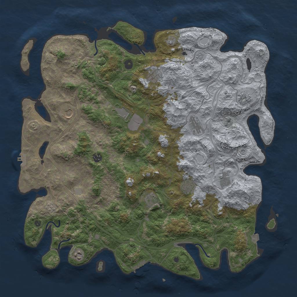 Rust Map: Procedural Map, Size: 4800, Seed: 198407120, 19 Monuments