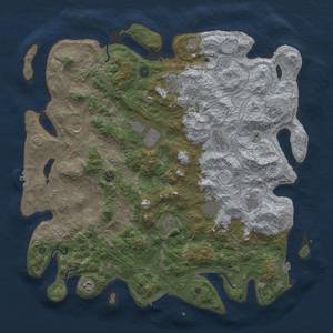 Thumbnail Rust Map: Procedural Map, Size: 4800, Seed: 198407120, 19 Monuments