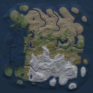 Thumbnail Rust Map: Procedural Map, Size: 4250, Seed: 1176896096, 14 Monuments