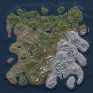 Thumbnail Rust Map: Procedural Map, Size: 4250, Seed: 1736941272, 15 Monuments