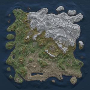 Thumbnail Rust Map: Procedural Map, Size: 4500, Seed: 2103298420, 19 Monuments