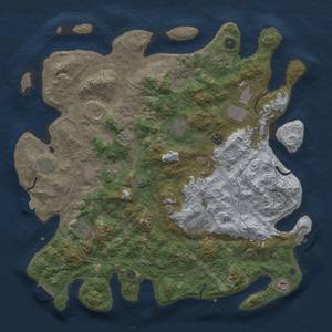 Thumbnail Rust Map: Procedural Map, Size: 4500, Seed: 20242024, 19 Monuments