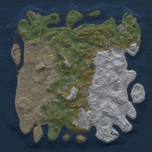 Thumbnail Rust Map: Procedural Map, Size: 4500, Seed: 1376197765, 19 Monuments