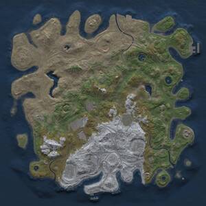 Thumbnail Rust Map: Procedural Map, Size: 4250, Seed: 951681950, 16 Monuments