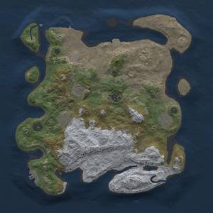Thumbnail Rust Map: Procedural Map, Size: 3400, Seed: 454160596, 14 Monuments