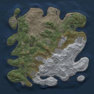 Thumbnail Rust Map: Procedural Map, Size: 3600, Seed: 1217153656, 17 Monuments