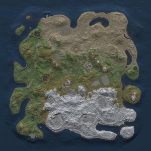 Thumbnail Rust Map: Procedural Map, Size: 4000, Seed: 1969964603, 18 Monuments