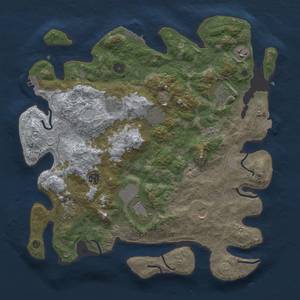 Thumbnail Rust Map: Procedural Map, Size: 4000, Seed: 732024, 17 Monuments