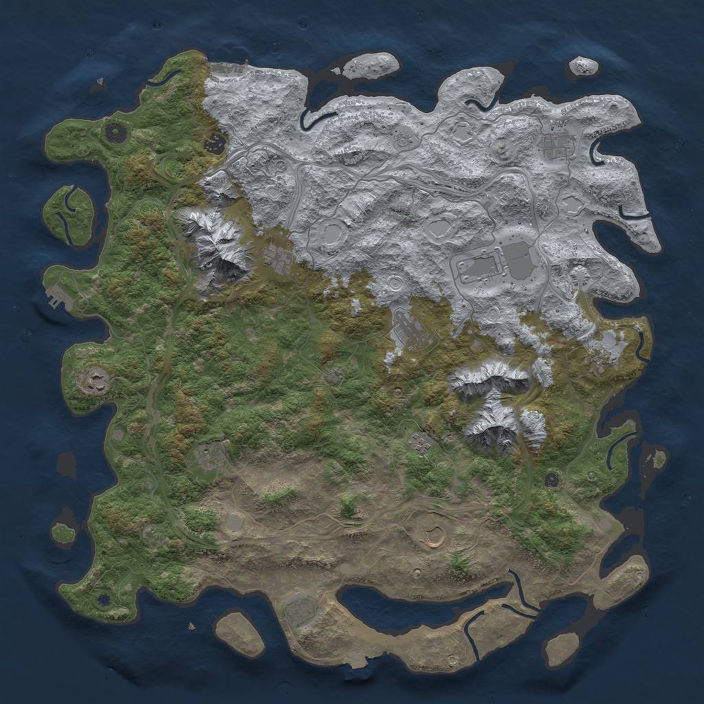 Rust Map: Procedural Map, Size: 5000, Seed: 81231426, 19 Monuments