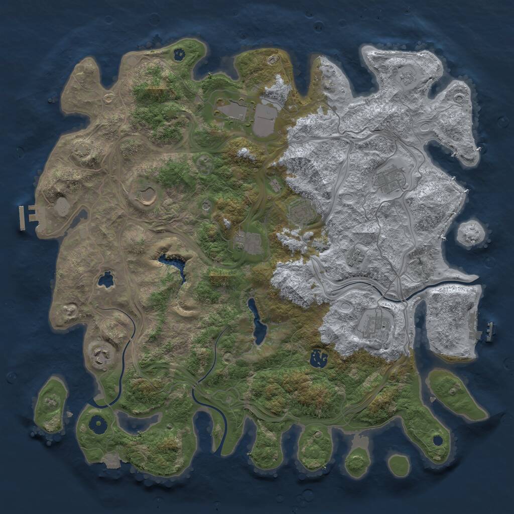 Rust Map: Procedural Map, Size: 4250, Seed: 52586, 15 Monuments