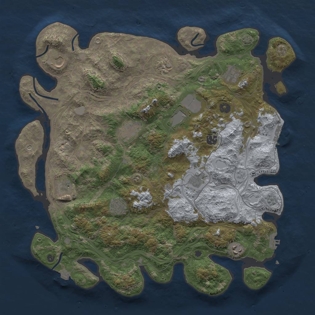 Rust Map: Procedural Map, Size: 4250, Seed: 1063388824, 19 Monuments