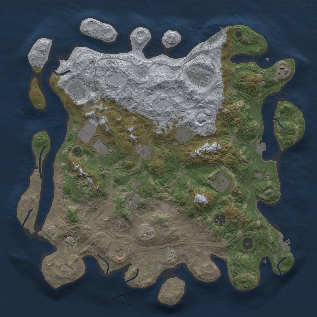 Rust Map: Procedural Map, Size: 4250, Seed: 626436526, 19 Monuments