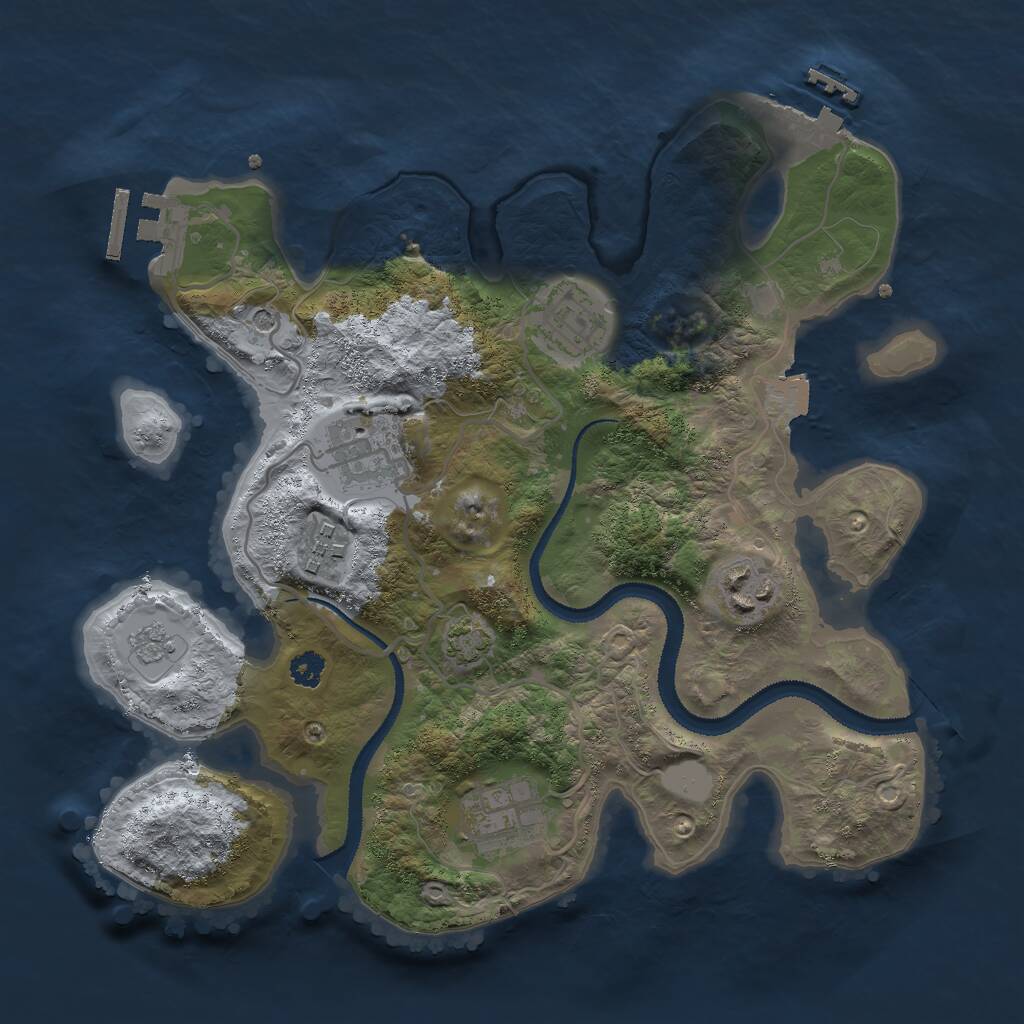 Rust Map: Procedural Map, Size: 2900, Seed: 12345, 11 Monuments