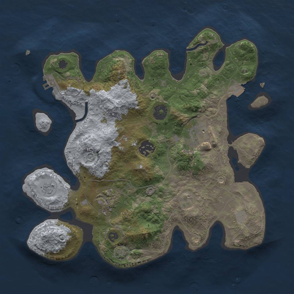 Rust Map: Procedural Map, Size: 2900, Seed: 12345, 10 Monuments