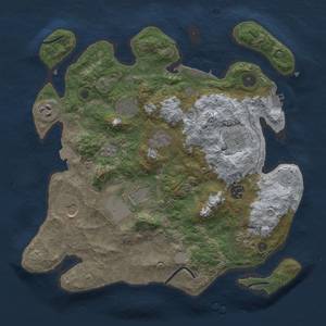 Thumbnail Rust Map: Procedural Map, Size: 3500, Seed: 480540019, 17 Monuments