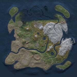 Thumbnail Rust Map: Procedural Map, Size: 3500, Seed: 480540019, 12 Monuments