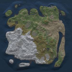 Thumbnail Rust Map: Procedural Map, Size: 3500, Seed: 1404674510, 16 Monuments