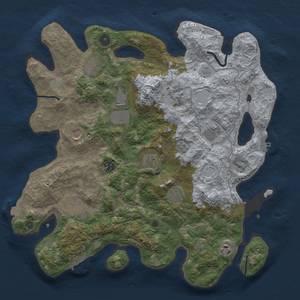Thumbnail Rust Map: Procedural Map, Size: 4000, Seed: 404653673, 19 Monuments