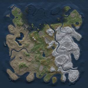 Thumbnail Rust Map: Procedural Map, Size: 4250, Seed: 575248104, 15 Monuments