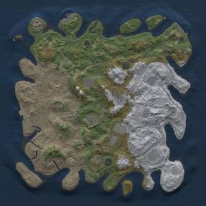 Thumbnail Rust Map: Procedural Map, Size: 4250, Seed: 575248104, 19 Monuments