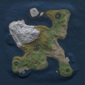Thumbnail Rust Map: Procedural Map, Size: 2000, Seed: 1408678832, 6 Monuments