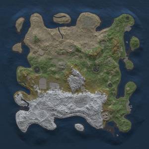 Thumbnail Rust Map: Procedural Map, Size: 3600, Seed: 100050, 14 Monuments