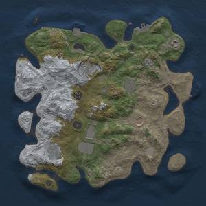 Thumbnail Rust Map: Procedural Map, Size: 3500, Seed: 998089, 16 Monuments