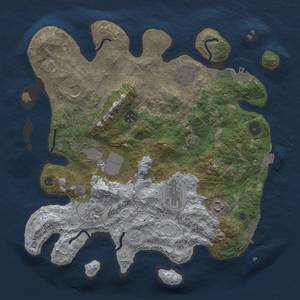 Thumbnail Rust Map: Procedural Map, Size: 3500, Seed: 1721363, 15 Monuments