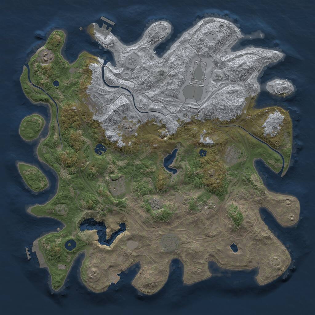 Rust Map: Procedural Map, Size: 4250, Seed: 1196745366, 15 Monuments