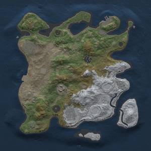 Thumbnail Rust Map: Procedural Map, Size: 3000, Seed: 1333339965, 12 Monuments