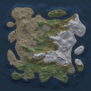 Thumbnail Rust Map: Procedural Map, Size: 3500, Seed: 857826436, 16 Monuments