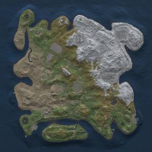 Thumbnail Rust Map: Procedural Map, Size: 3500, Seed: 230070900, 17 Monuments