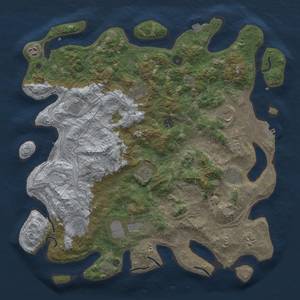 Thumbnail Rust Map: Procedural Map, Size: 4500, Seed: 4777888, 19 Monuments