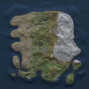 Thumbnail Rust Map: Procedural Map, Size: 3000, Seed: 1350935225, 13 Monuments