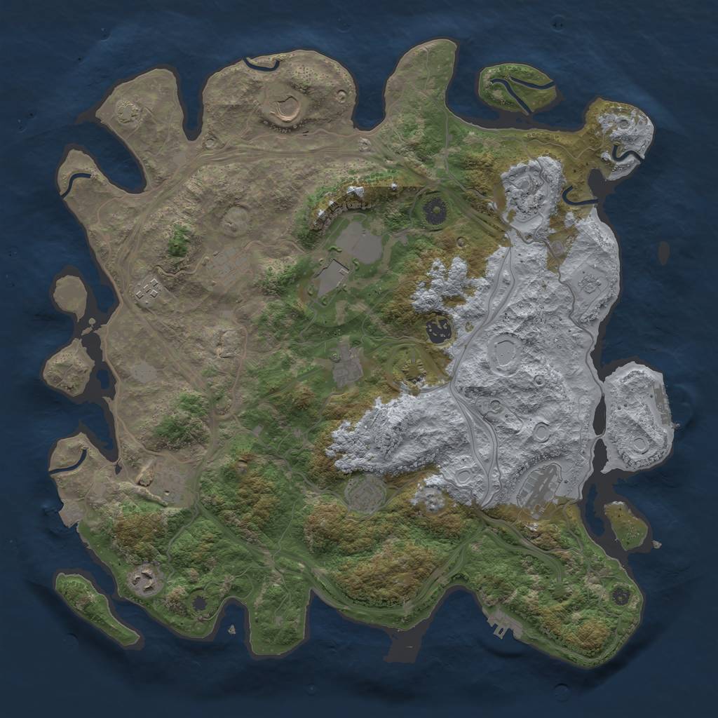 Rust Map: Procedural Map, Size: 4250, Seed: 431313060, 19 Monuments