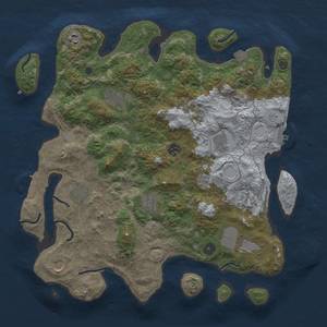 Thumbnail Rust Map: Procedural Map, Size: 4000, Seed: 4975216, 18 Monuments