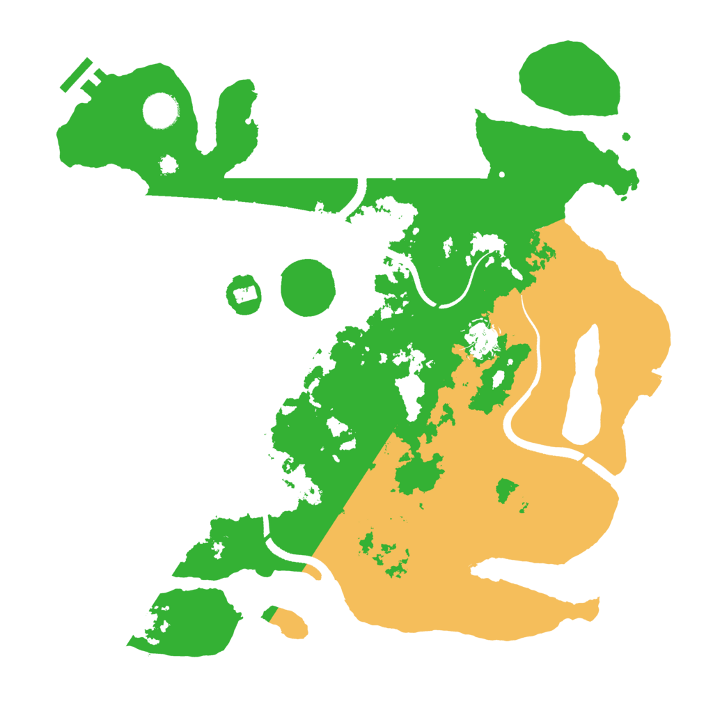 Biome Rust Map: Procedural Map, Size: 3500, Seed: 1201182948