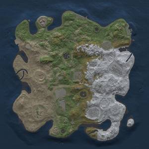 Thumbnail Rust Map: Procedural Map, Size: 3500, Seed: 1681868116, 18 Monuments