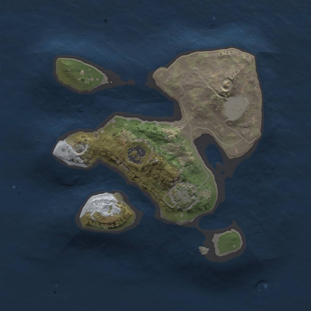 Rust Map: Procedural Map, Size: 1665, Seed: 7996997, 4 Monuments