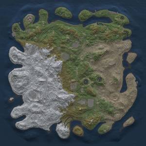 Thumbnail Rust Map: Procedural Map, Size: 4500, Seed: 290392702, 19 Monuments