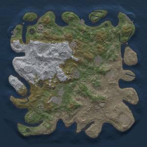 Thumbnail Rust Map: Procedural Map, Size: 4000, Seed: 1780323409, 19 Monuments