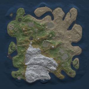 Thumbnail Rust Map: Procedural Map, Size: 3500, Seed: 1088200530, 16 Monuments