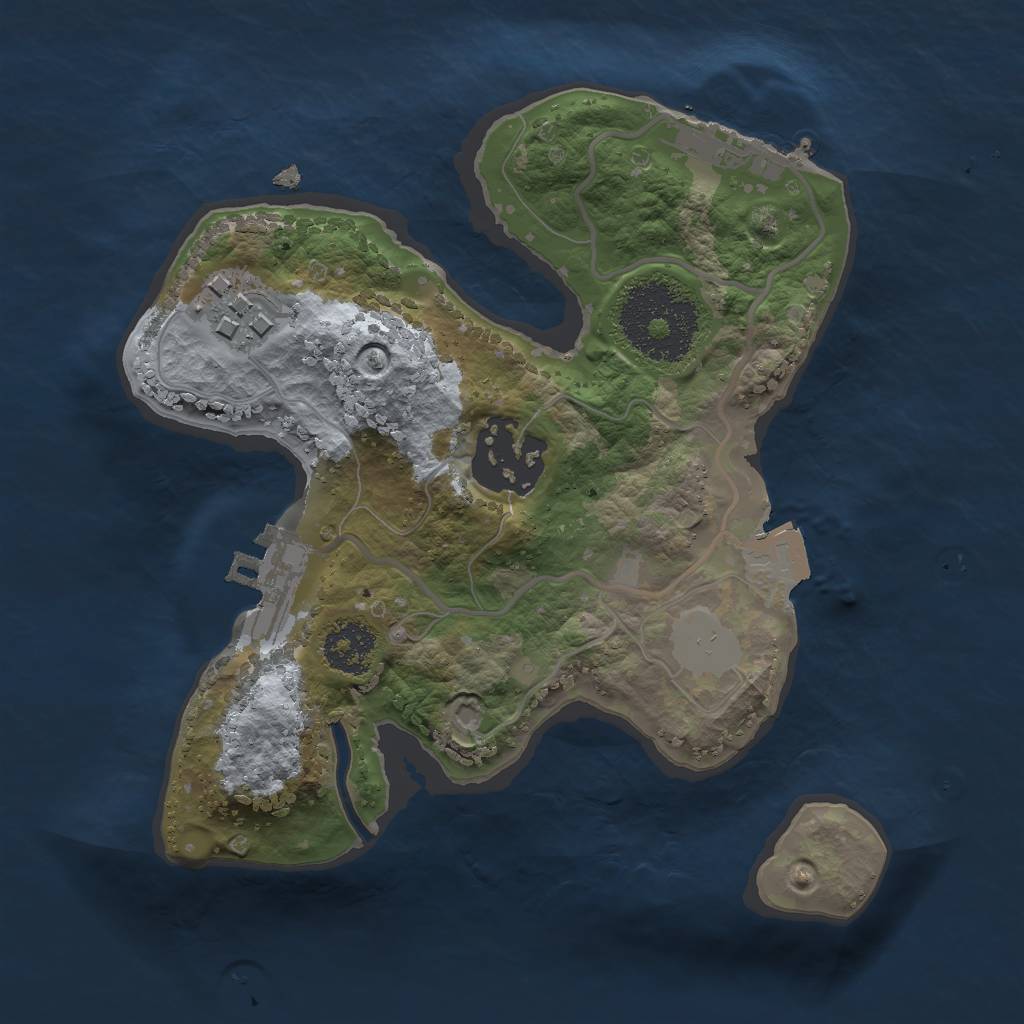 Rust Map: Procedural Map, Size: 2000, Seed: 1485182823, 7 Monuments