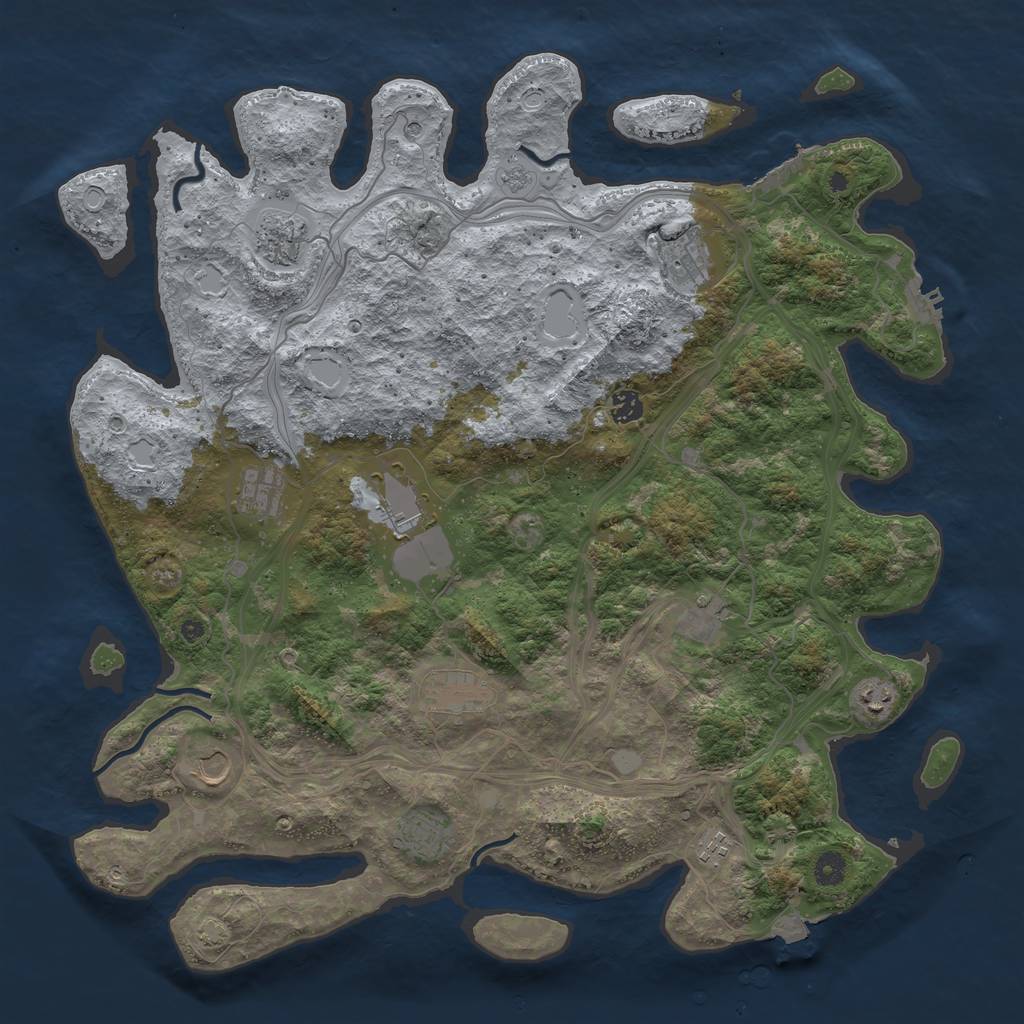 Rust Map: Procedural Map, Size: 4550, Seed: 65998843, 19 Monuments