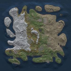 Thumbnail Rust Map: Procedural Map, Size: 3500, Seed: 1437203647, 16 Monuments