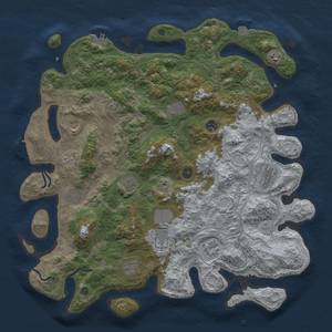 Thumbnail Rust Map: Procedural Map, Size: 4500, Seed: 11711597, 19 Monuments